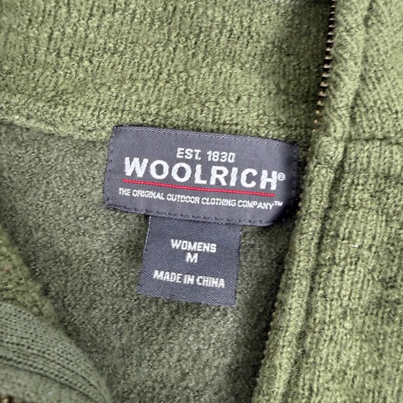 Woolrich Womens Vest Green Quilted Full Zip Size Medium 100% Wool - Picture 3 of 8